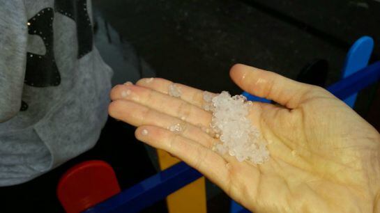 Granizo en La Cuesta