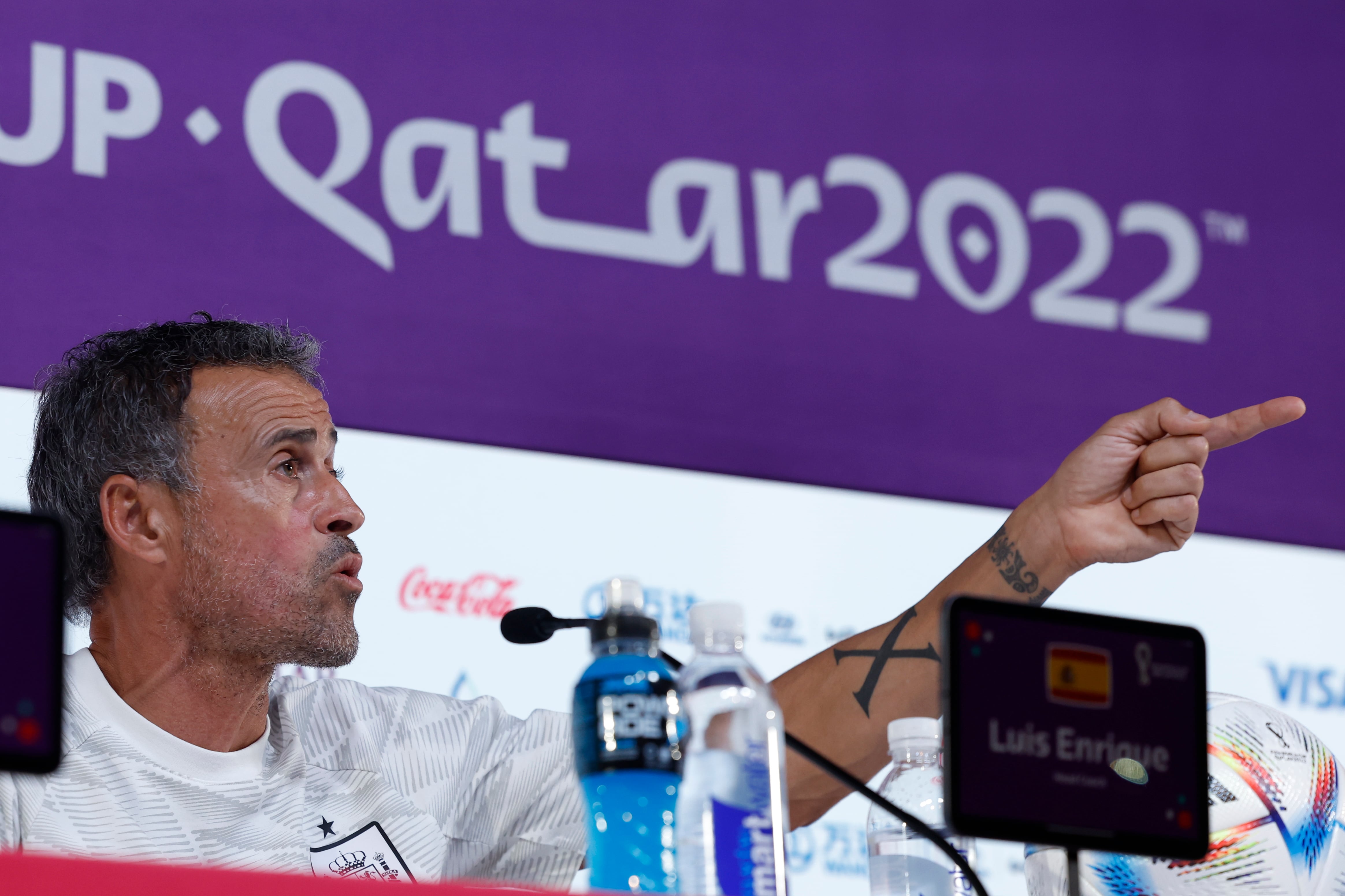 Luis Enrique, en la rueda de prensa previa al Marruecos-España