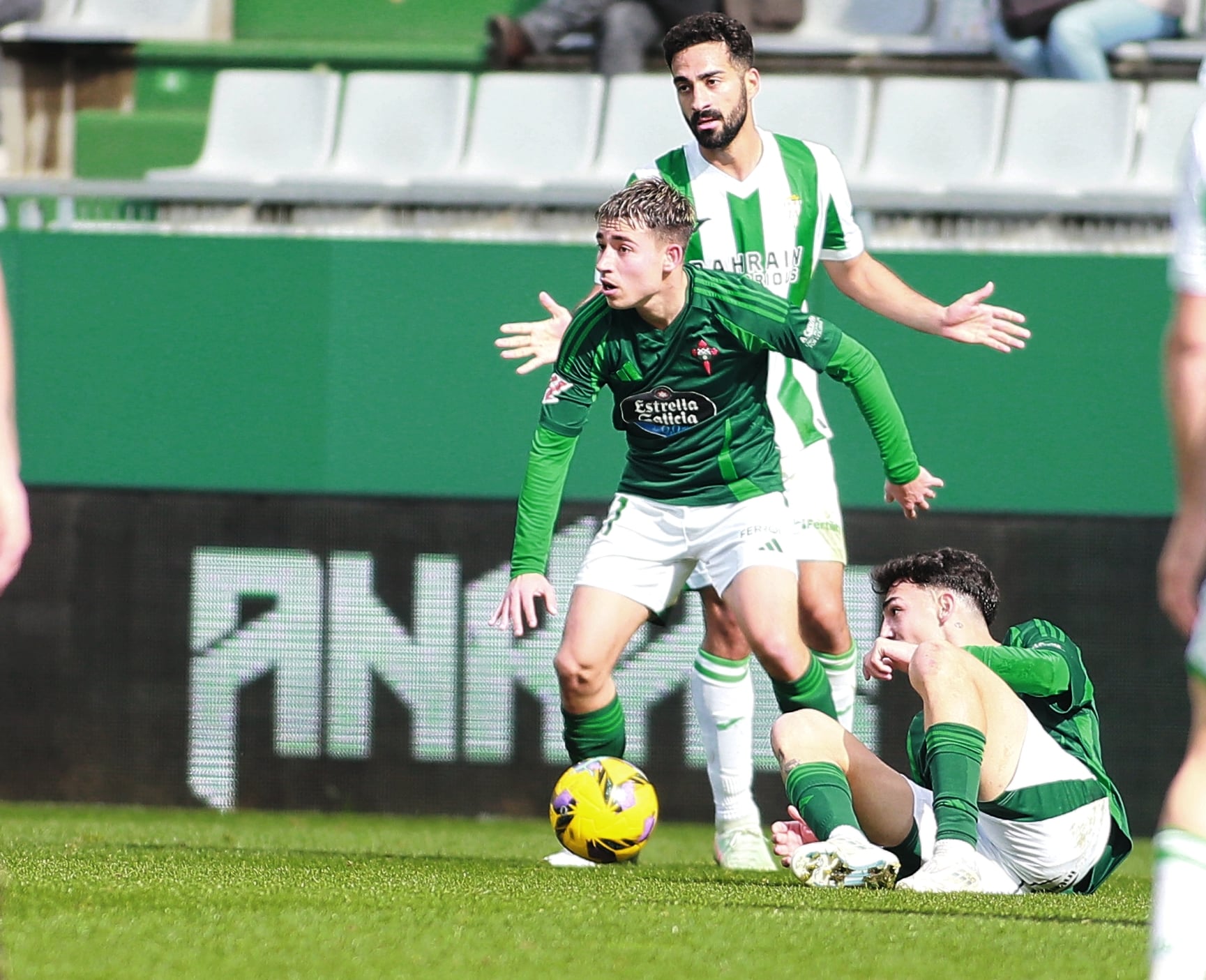 Raúl Blanco, en una imagen del Racing-Córdoba en A Malata (foto: Mariño / Cadena SER)