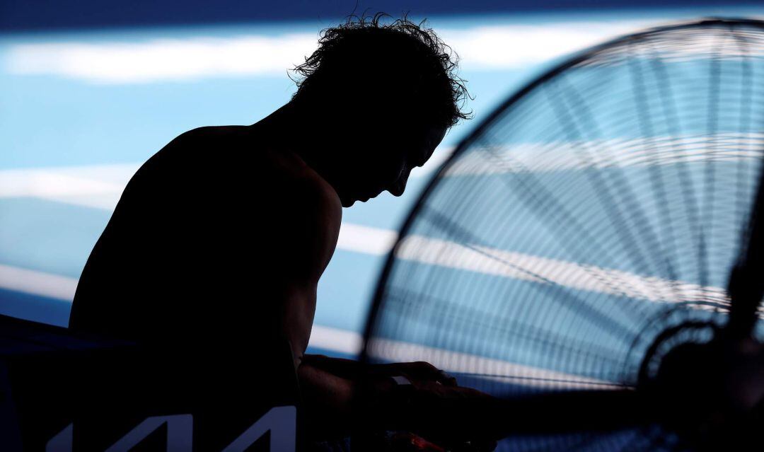 Rafa Nadal, en su partido ante Fognini.