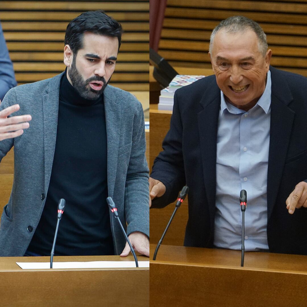 José Muñoz y Joan Baldoví en dos imágenes de archivo.