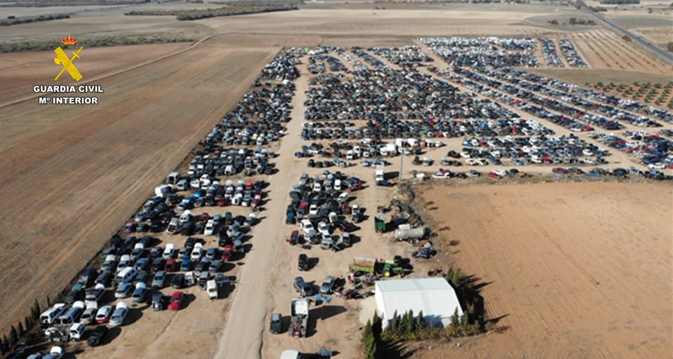 Imagen aérea del desguace