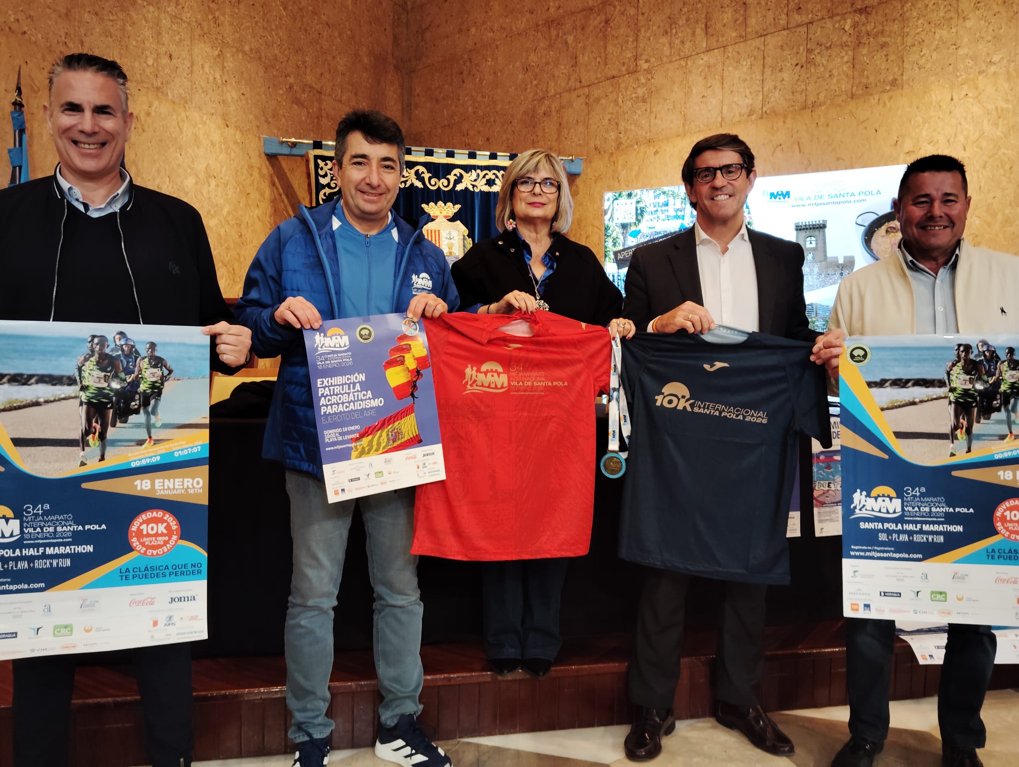 Un momento de la presentación de la Media Maratón de Santa Pola