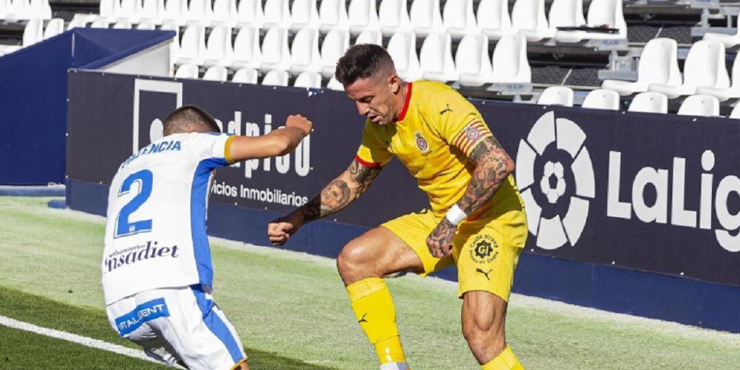 Aday en una acció contra el Leganés.
