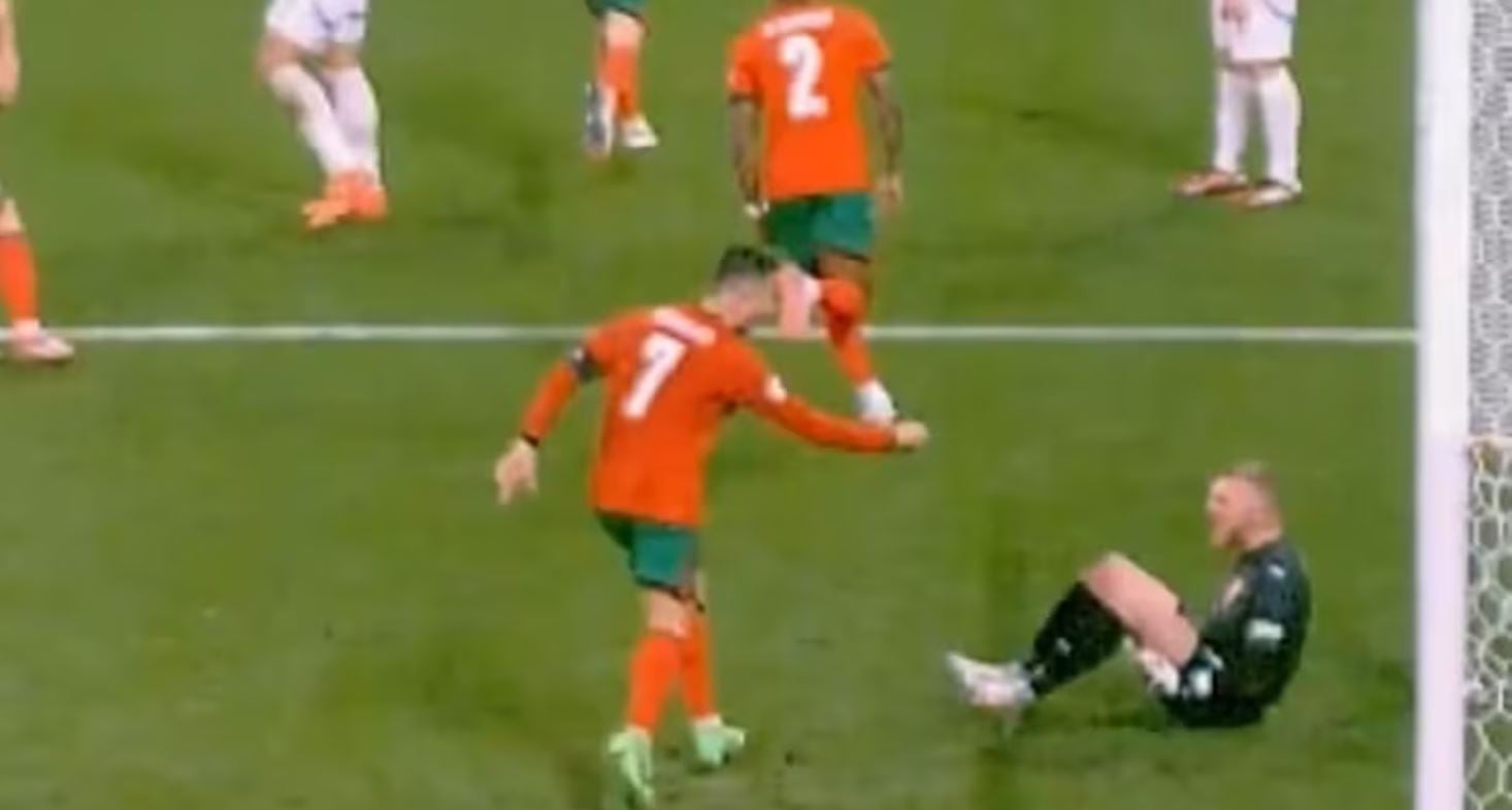 Ronaldo celebró así el segundo gol de Portugal