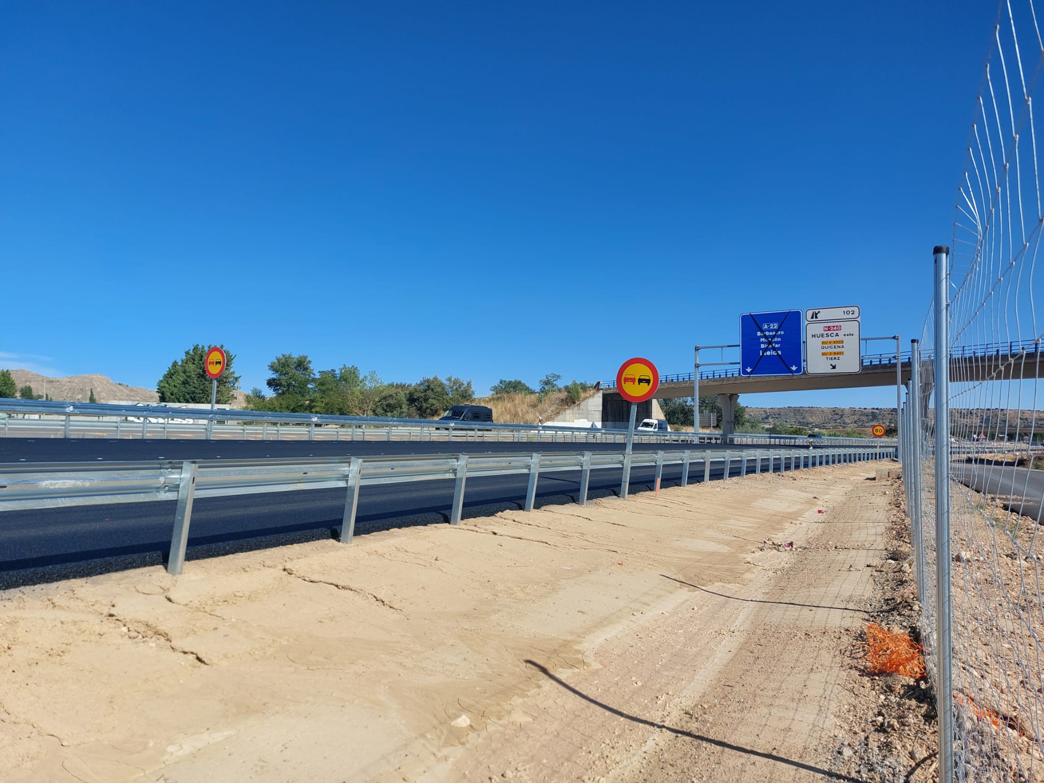 Las obras de la autovía entre Siétamo y Huesca están en su recta final