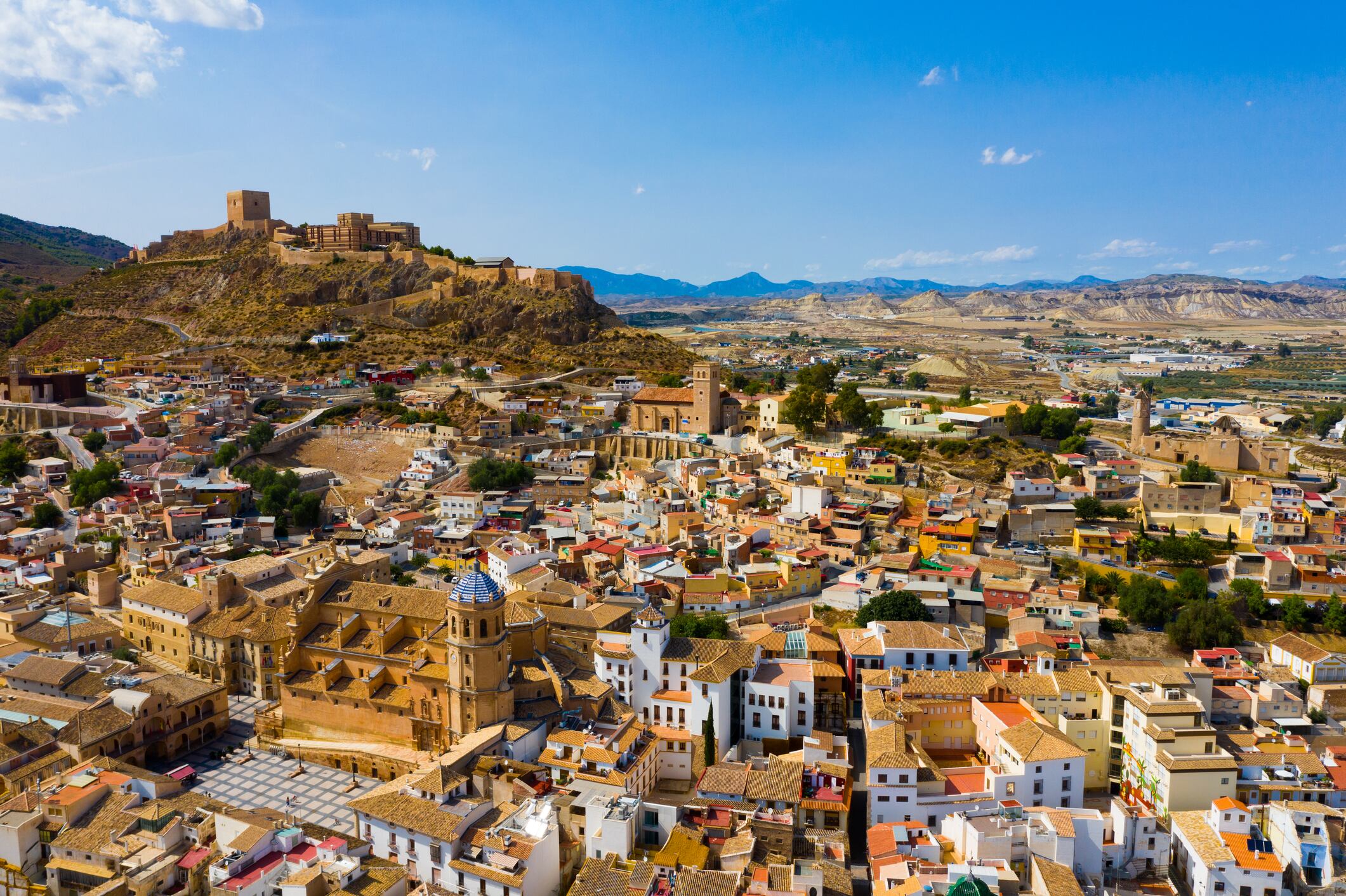 Lorca pone en marcha la ordenanza para controlar y sancionar los empadronamientos irregulares. Vista aérea de la ciudad de Lorca