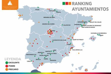 Ranking de ayuntamientos con mayor y menos gasto social en 2018