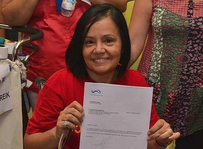 Margarita Alonso, tras firmar el preacuerdo con AENA