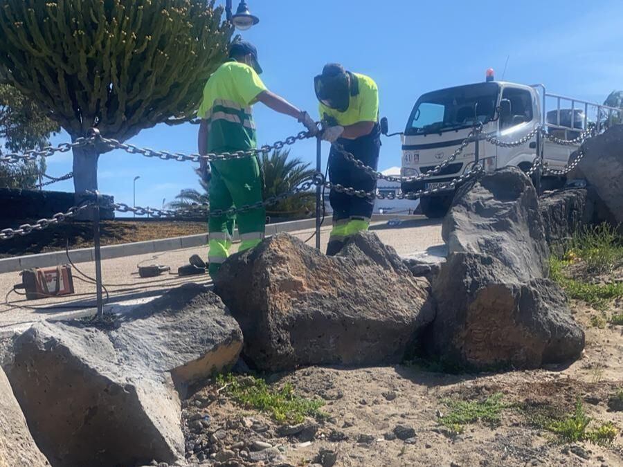 Imagen de archivo de trabajadores del Ayuntamiento de Tías.