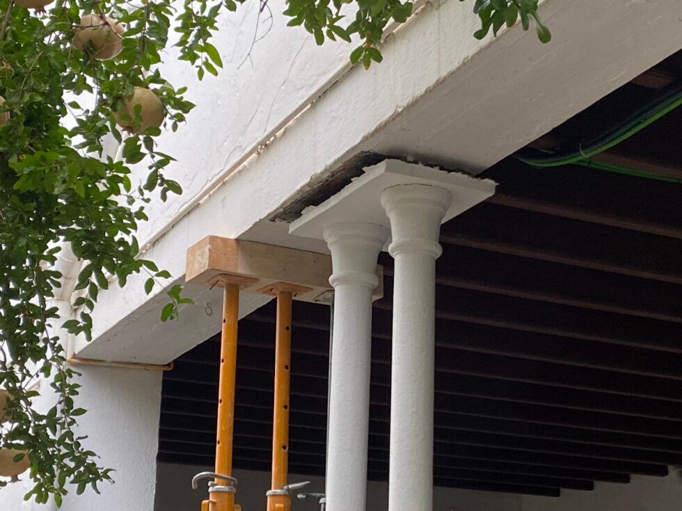 Estado en el que ha quedado uno de los muros