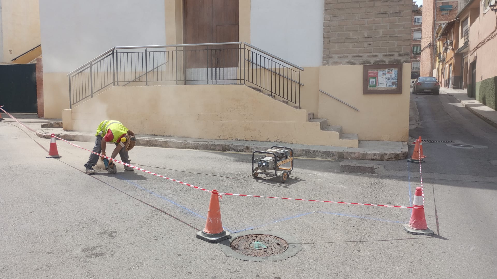 Imágenes de las obras en Santos Juanes. Fuente: Ajuntament de Xàtiva