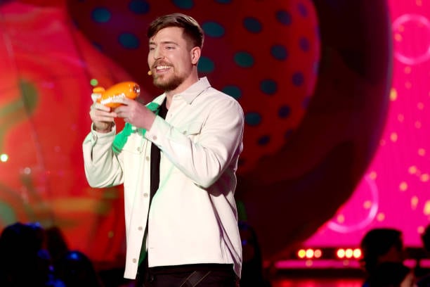 El youtuber MrBeast durante la gala de los Nickelodeon Kids&#039; Choice Awards en Los Angeles, California.