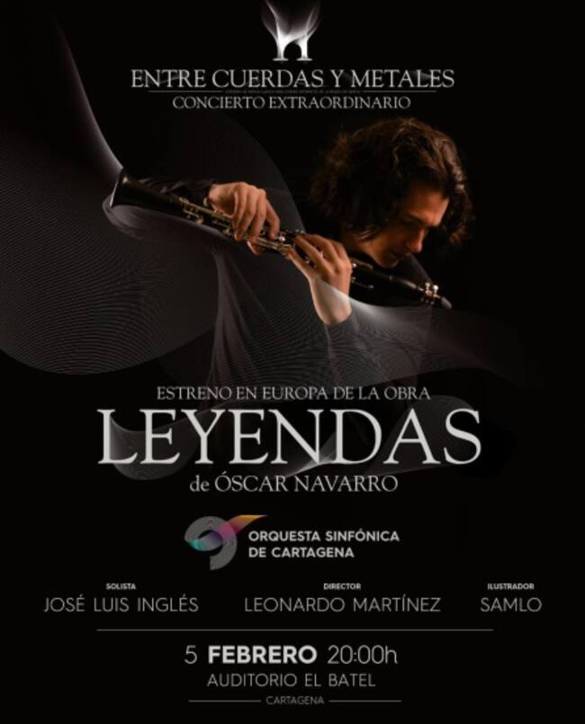 Navarro está inmerso en el estreno europeo de “Leyendas” para Clarinete y Orquesta Sinfónica.