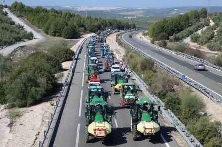 La tractorada ha generado 22 kilómetros de retenciones en las carreteras de la provincia de Córdoba