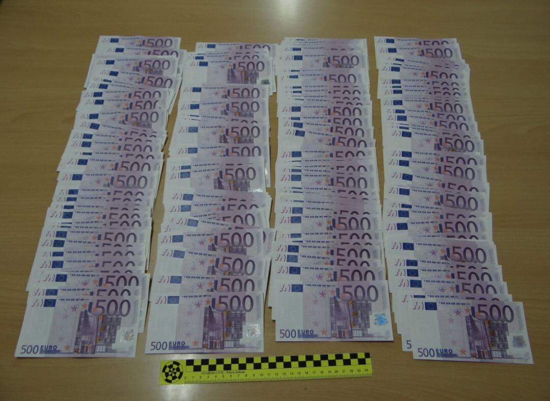 Los 100.000 euros estaban fraccionados en billetes de 500 euros