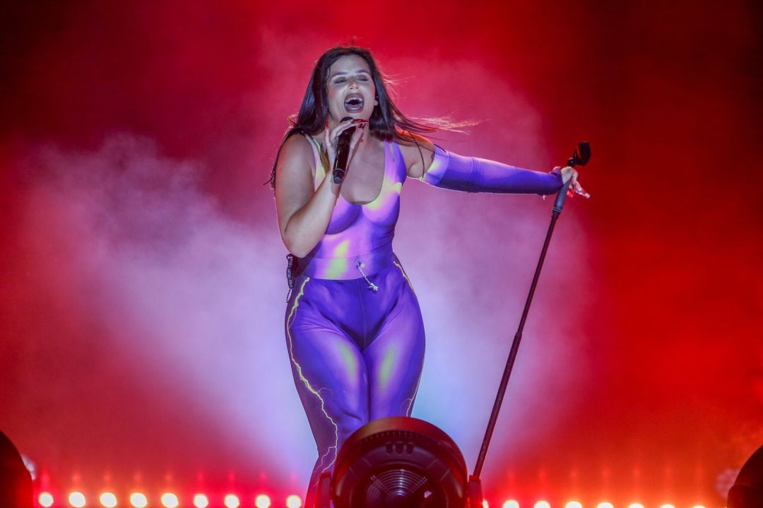 La cantante Nathy Peluso durante un concierto en Madrid