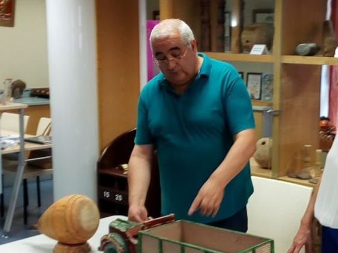 Carlos de la Villa, presidente de la asociación, en imagen de archivo en el Museo de Juegos Tradicionales