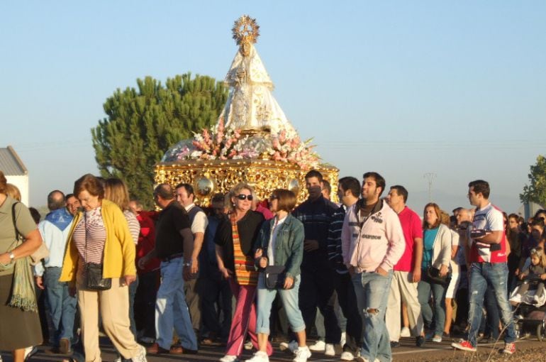 Virgen de las Cruces de regreso a Don Benito el año pasado