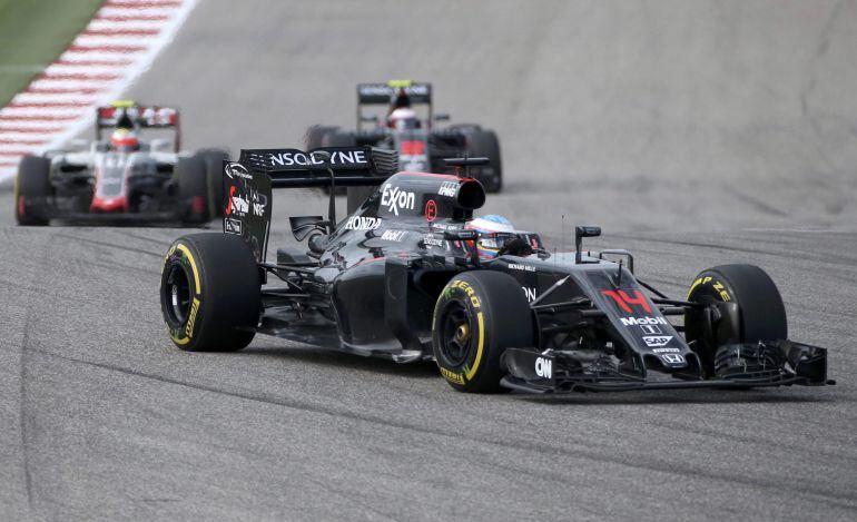 Fernando Alonso durante el Gran Premio.