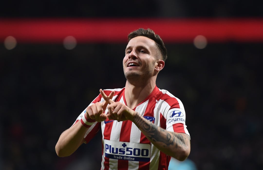 Saúl Ñíguez celebra un gol