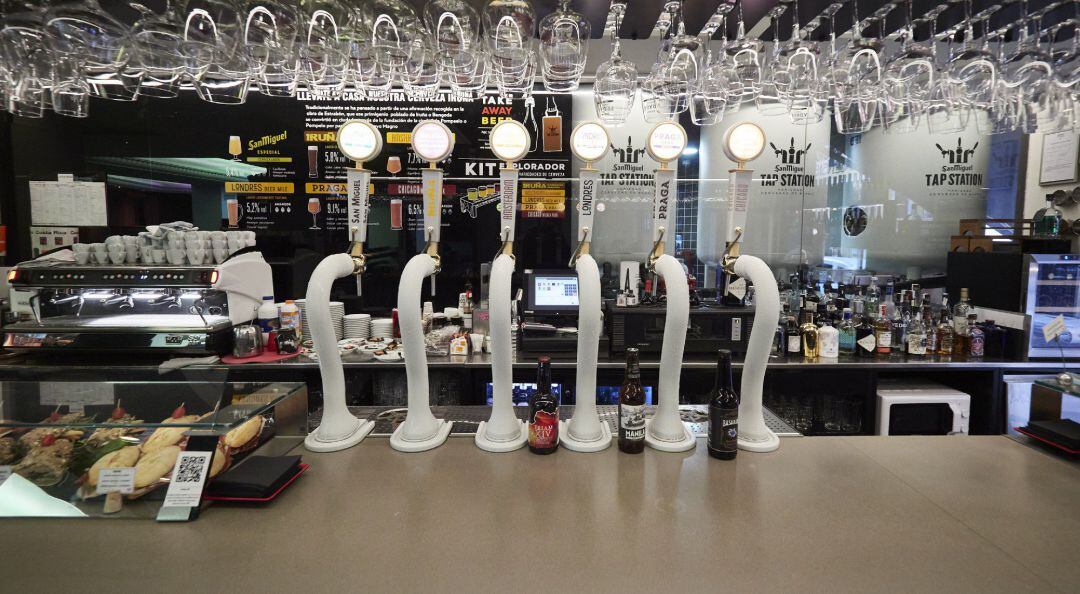 Interior de un bar de Pamplona