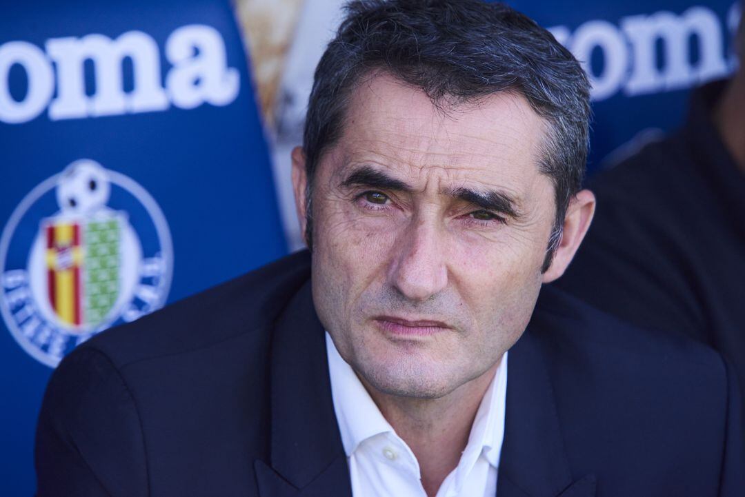 Ernesto Valverde en el banquillo del Getafe