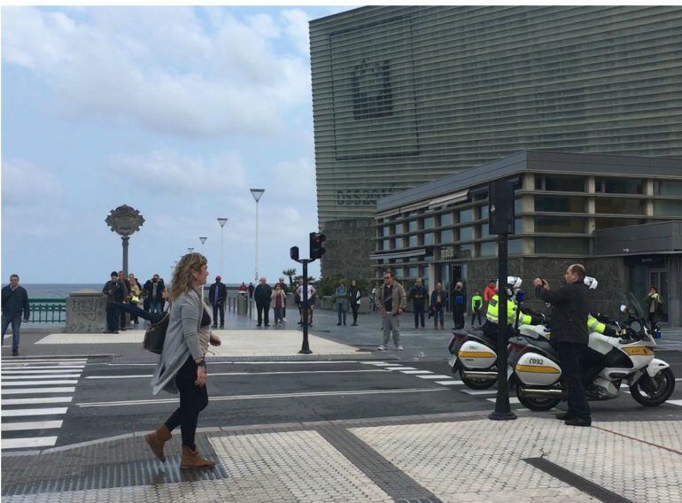 Momento del rodaje del cortometraje Bidexka por Borja Cobeaga