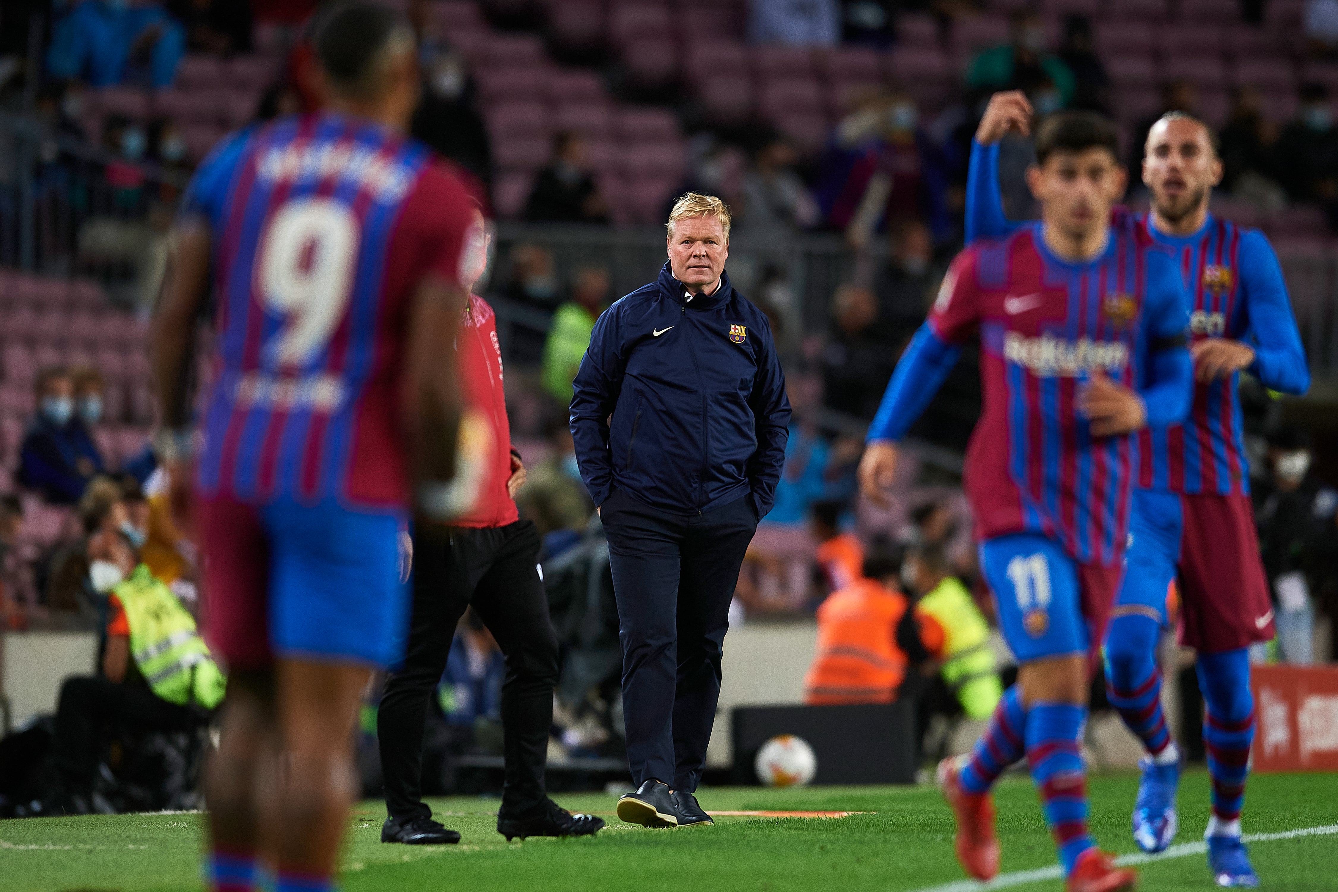 Ronald Koeman, durante un partido de esta temporada con el Barcelona