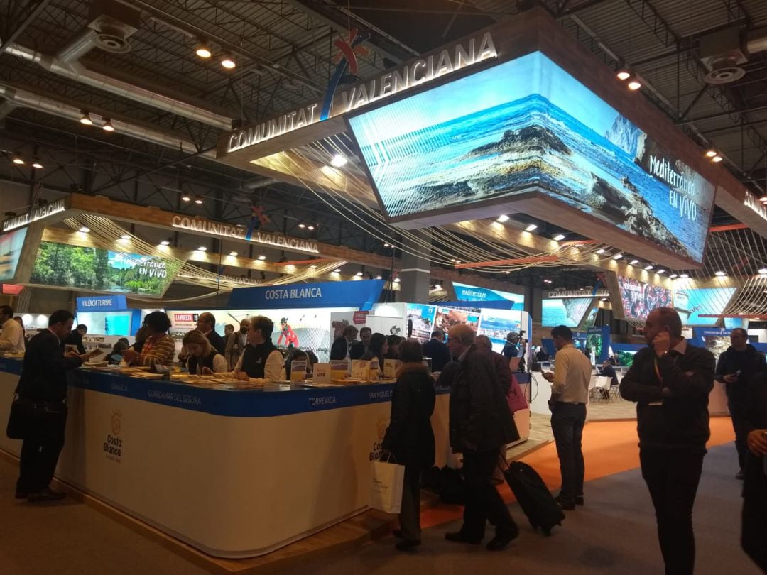 Pabellón de la Comunitat Valenciana, en FItur 2019.