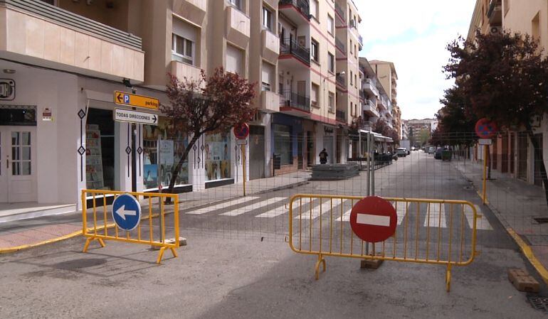 Obras en calle Adriano de Andújar