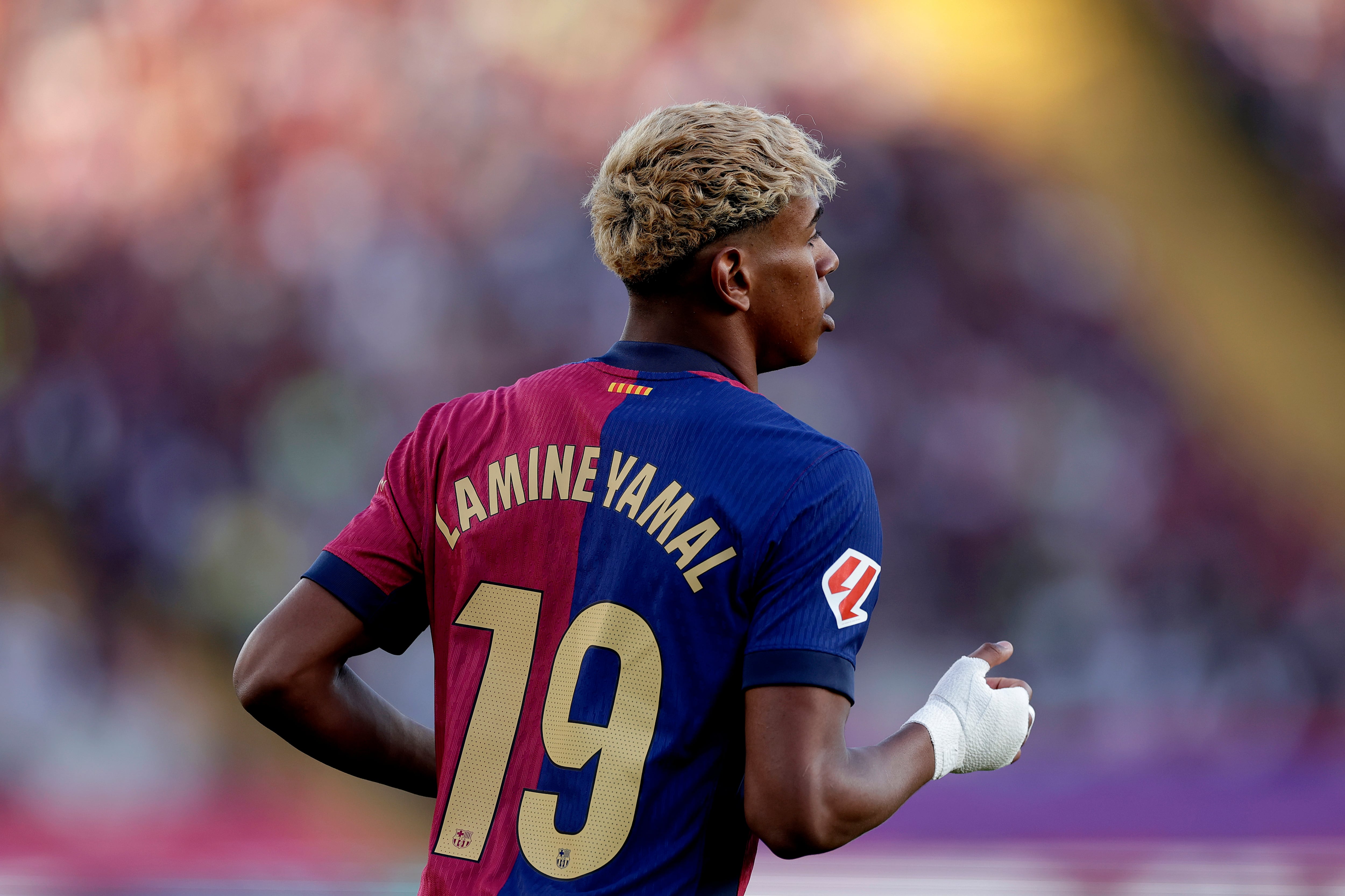 Lamine Yamal, en el partido ante el Villarreal