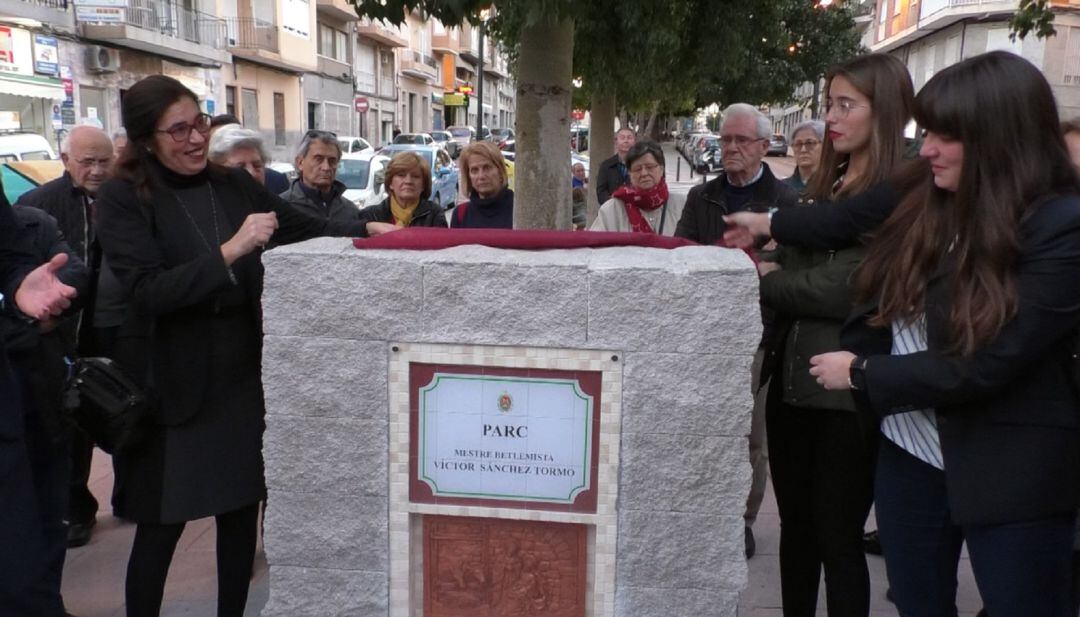 Inauguración del parque en memoria de Víctor Sánchez