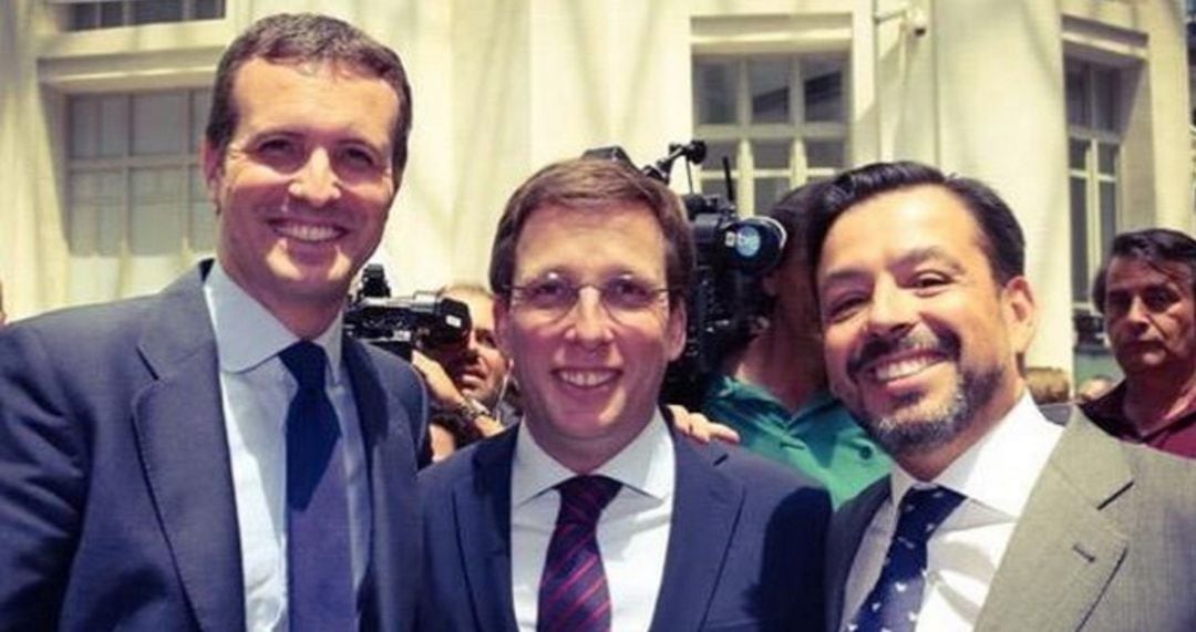 Pablo Casado, José Luis Martínez Almeida y David Erguido.