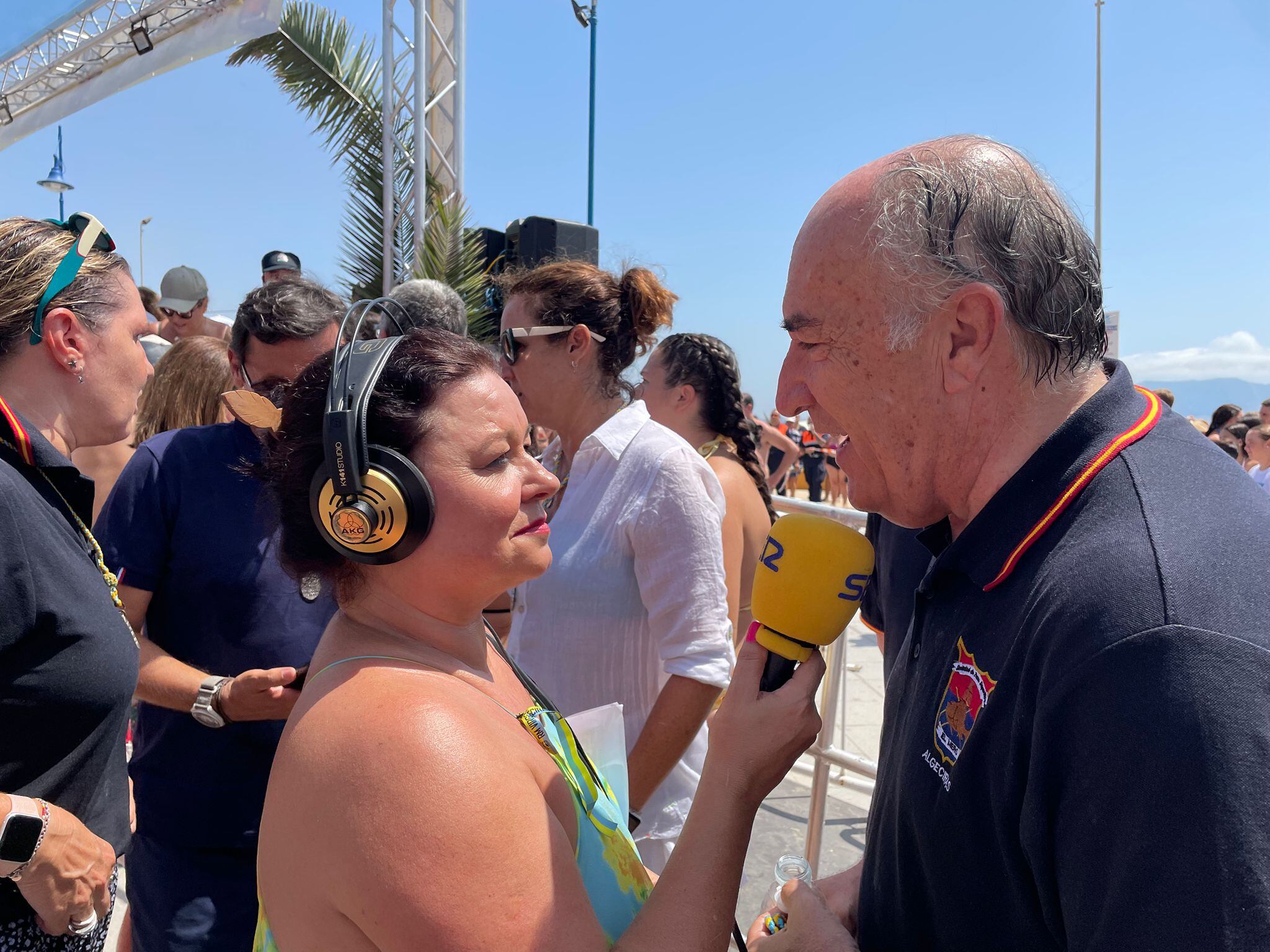 José Ignacio Landaluce junto al micrófono de la SER