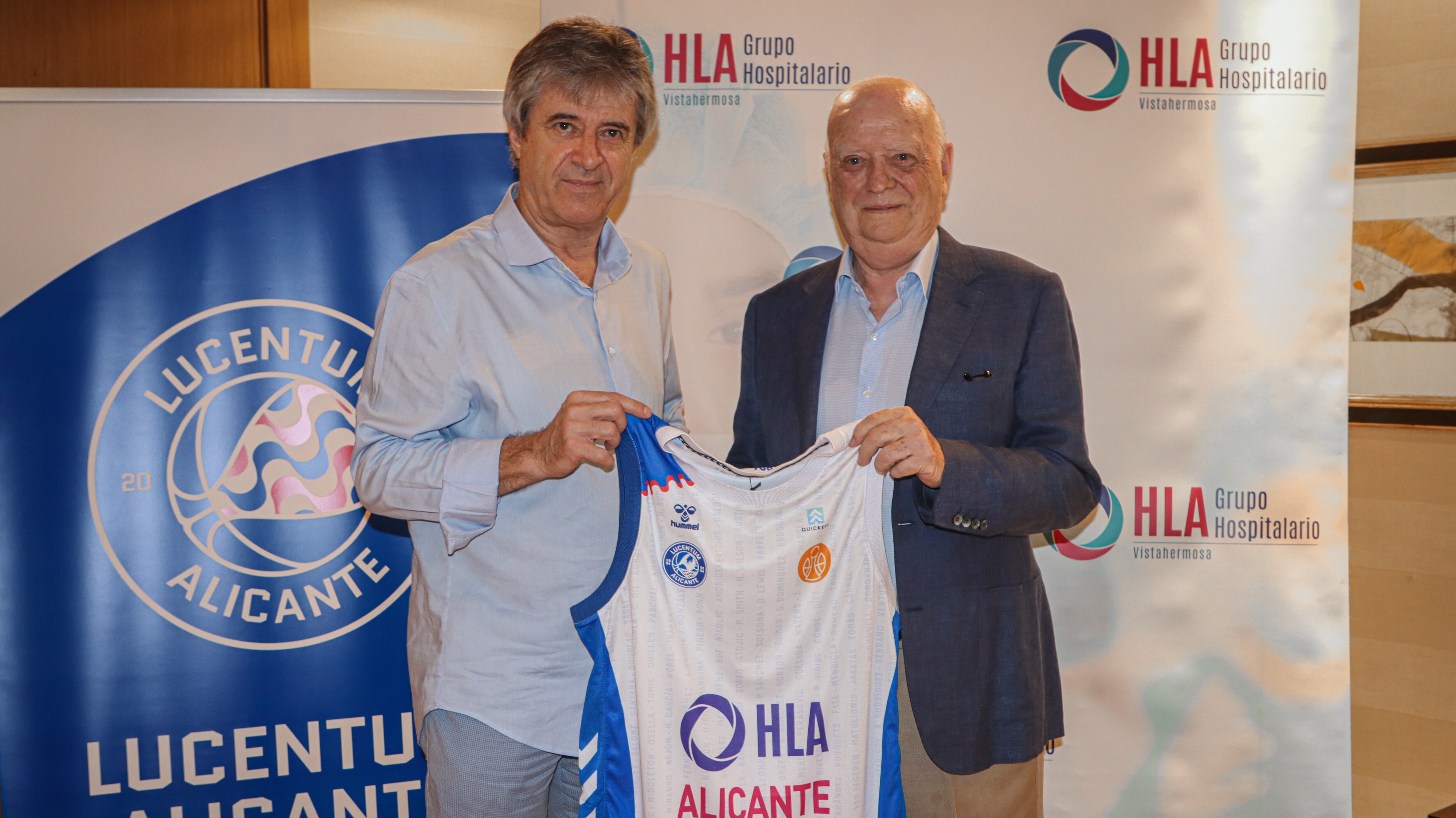 El presidente de la Fundación Lucentum, Daniel Adriasola, junto al presidente del Grupo HLA, Dr. Francisco Ivorra