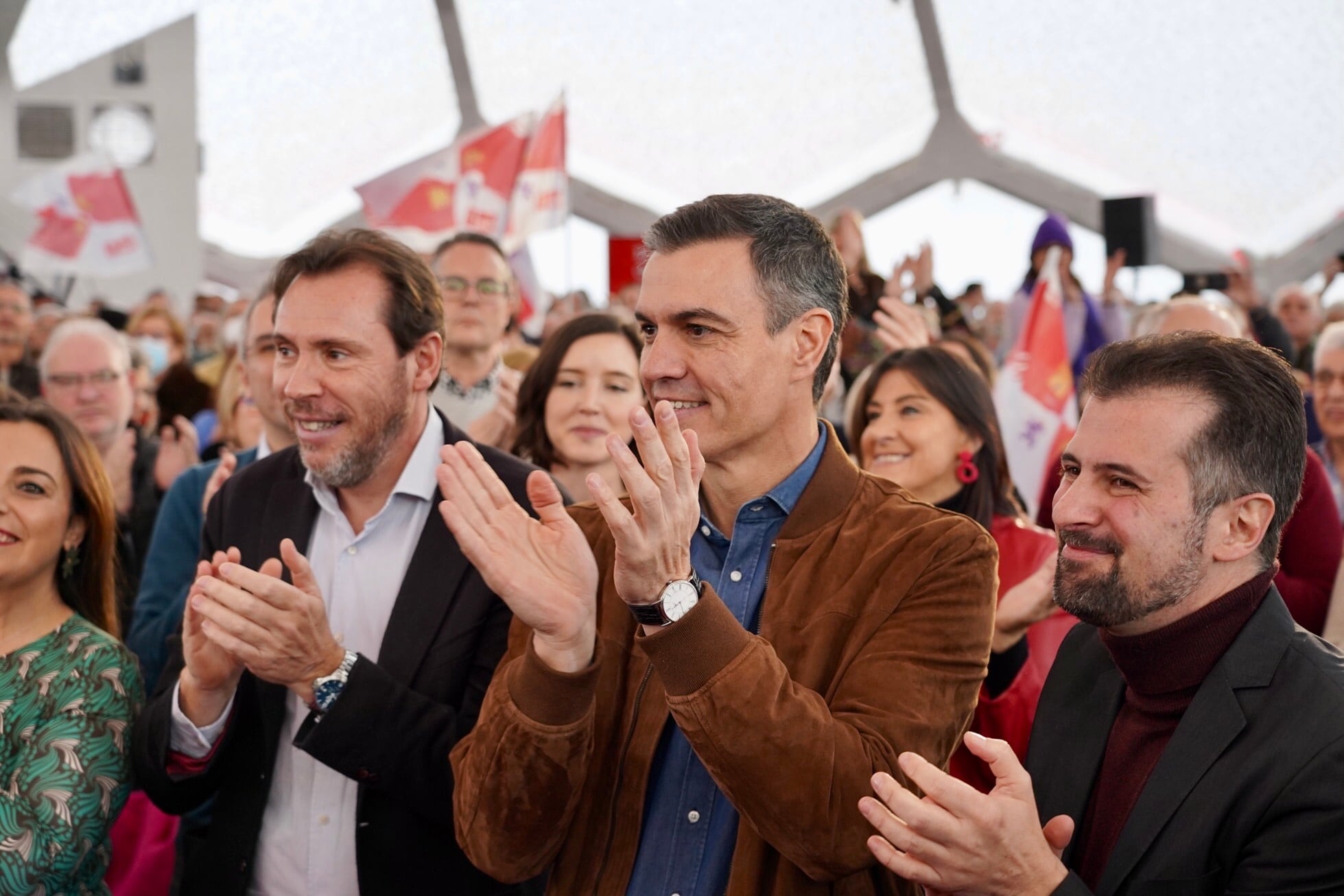 Acto político del PSOE en Valladolid con la presencia de Pedro Sánchez