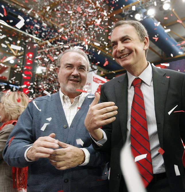 Pedro Solbes junto a Rodríguez Zapatero