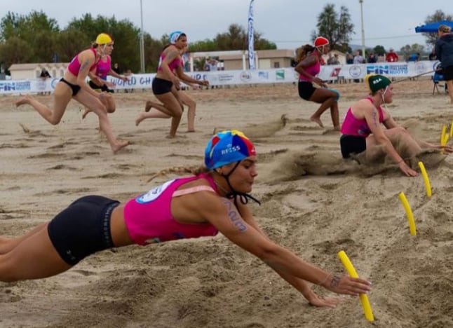 La deportista del Campello participando en los campeonatos del mundo de Riccione