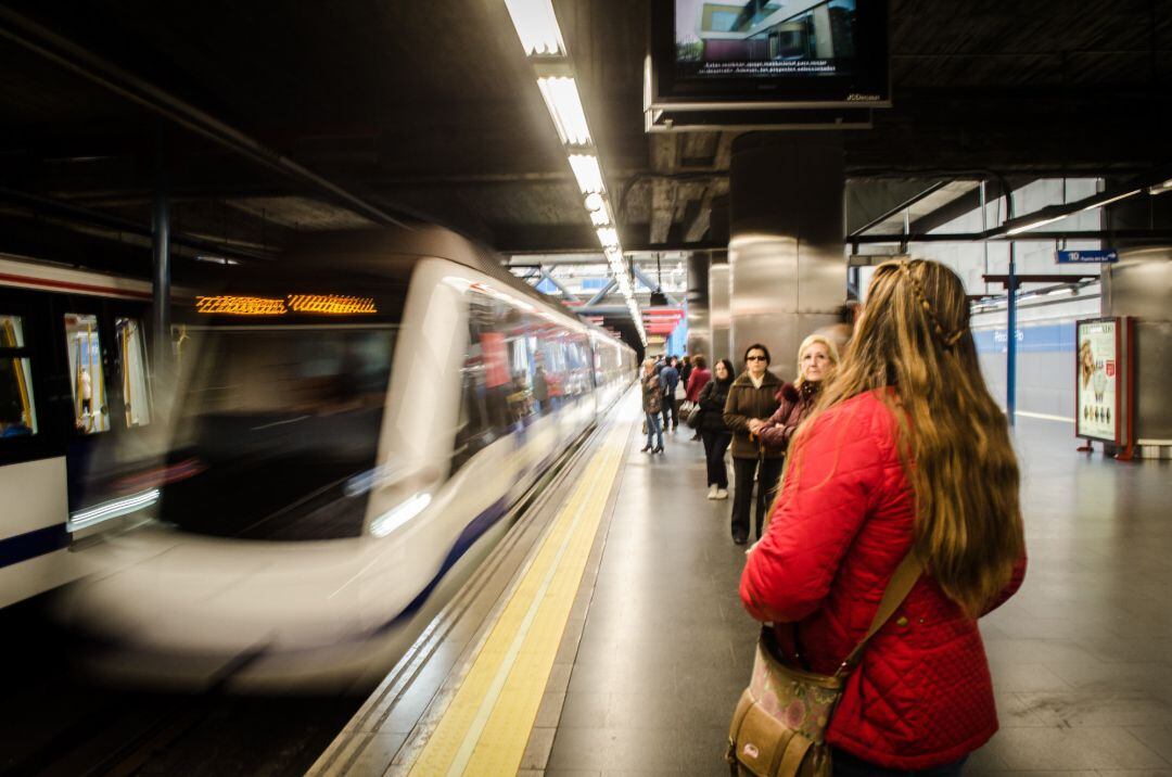 Vías de Metro en Principe Pío