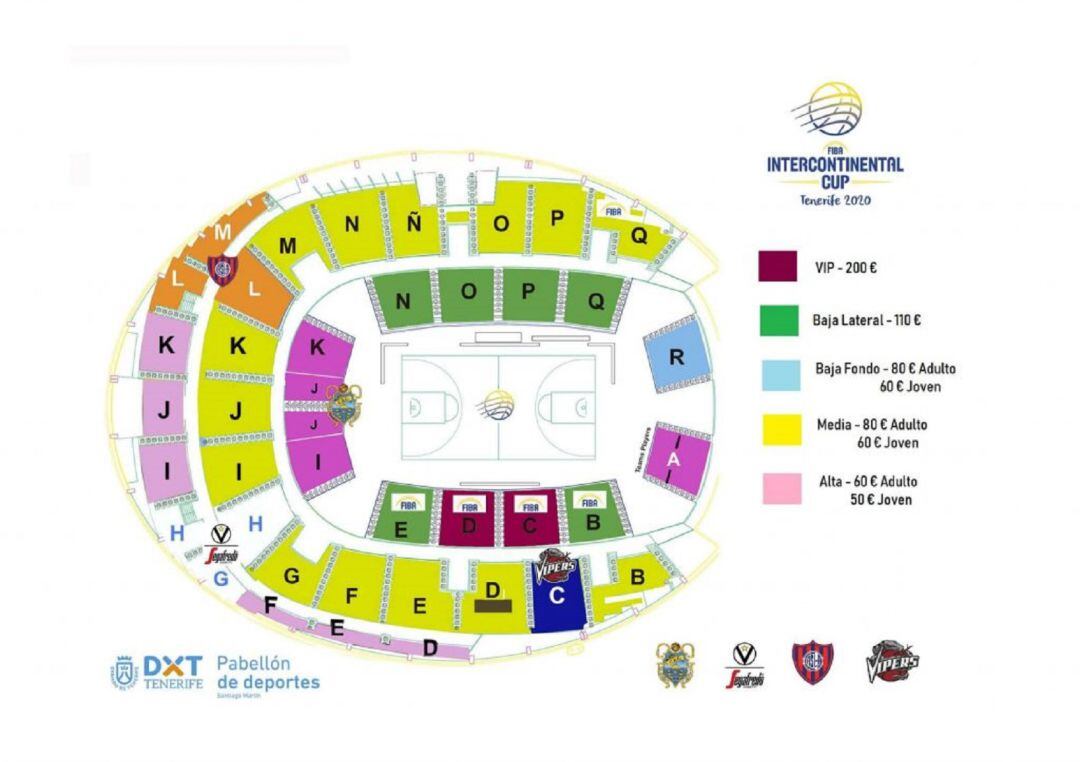 Esta es la distribución de los abonos para la competición intercontinental