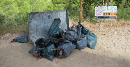Basura recogida en el Racó del Duc
