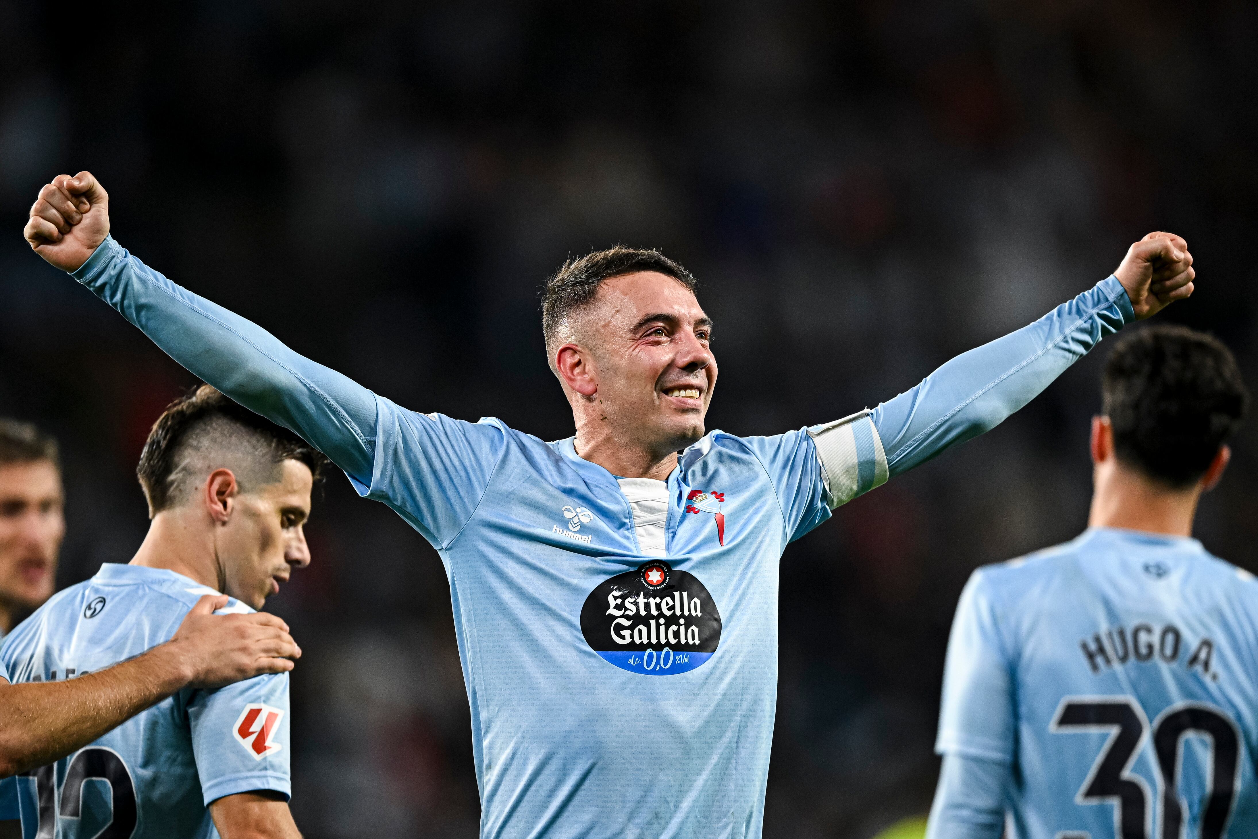 Iago Aspas, durante el partido de Liga entre el Celta de Vigo y el RCD Mallorca