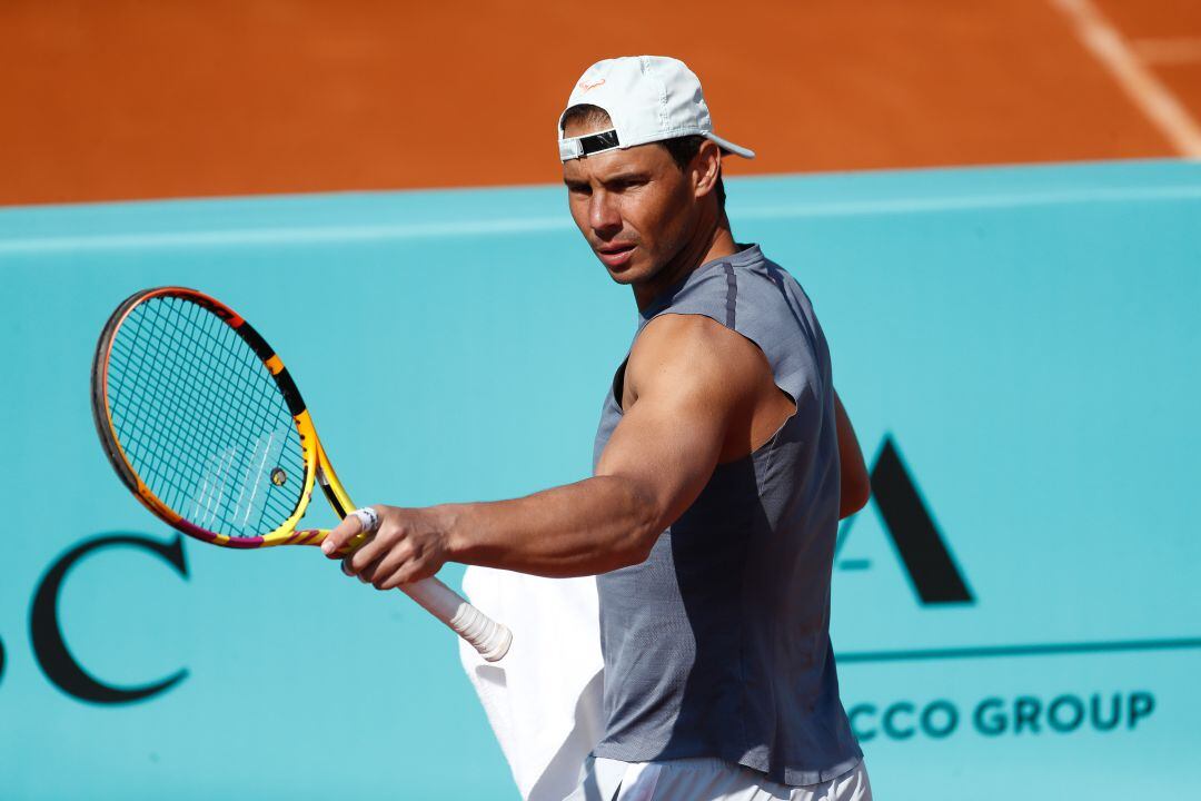 Entrenamiento de Rafa Nadal en el Mutua Madrid Open