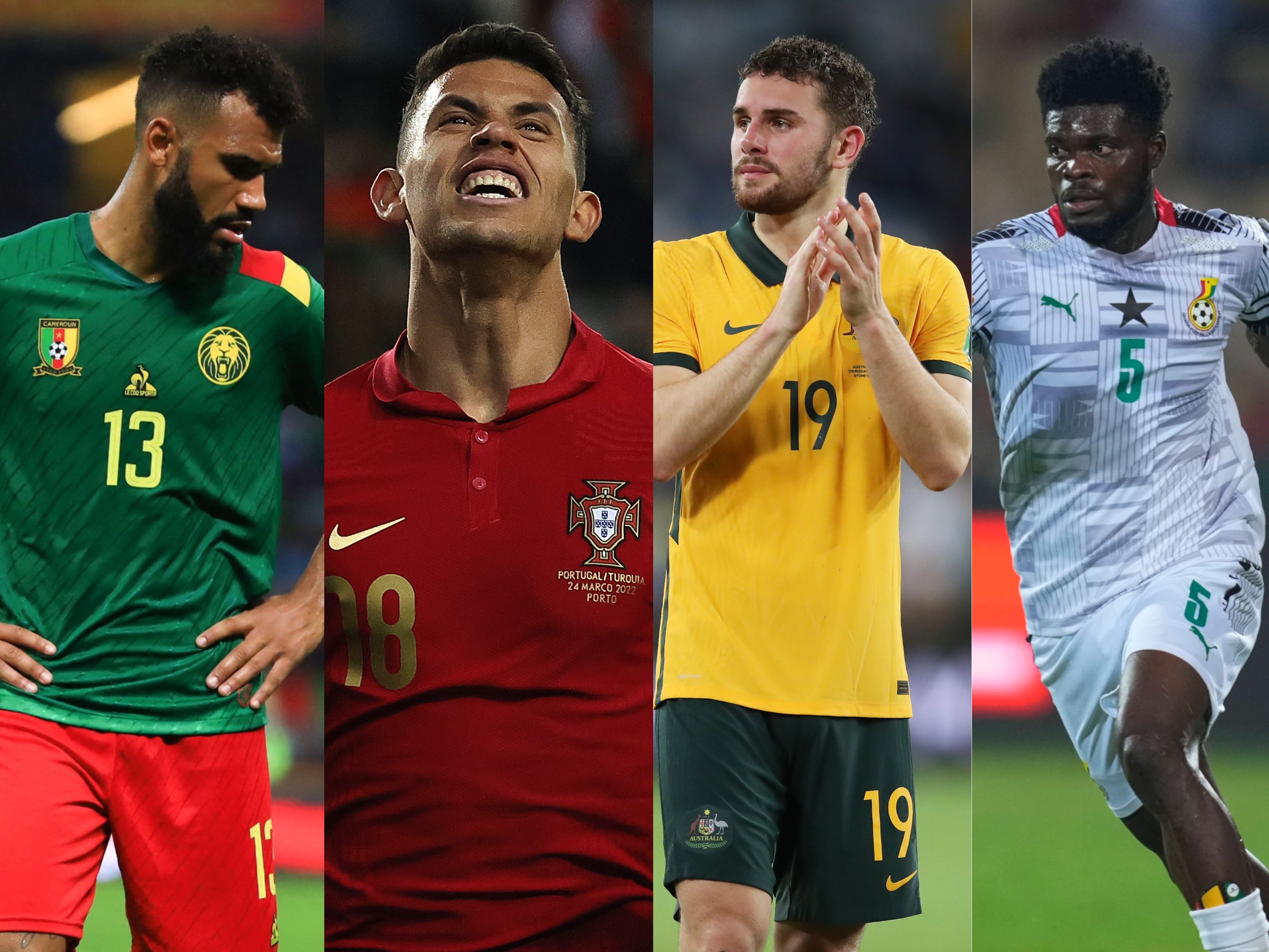 Representantes de Camerún, Portugal, Australia y Ghana