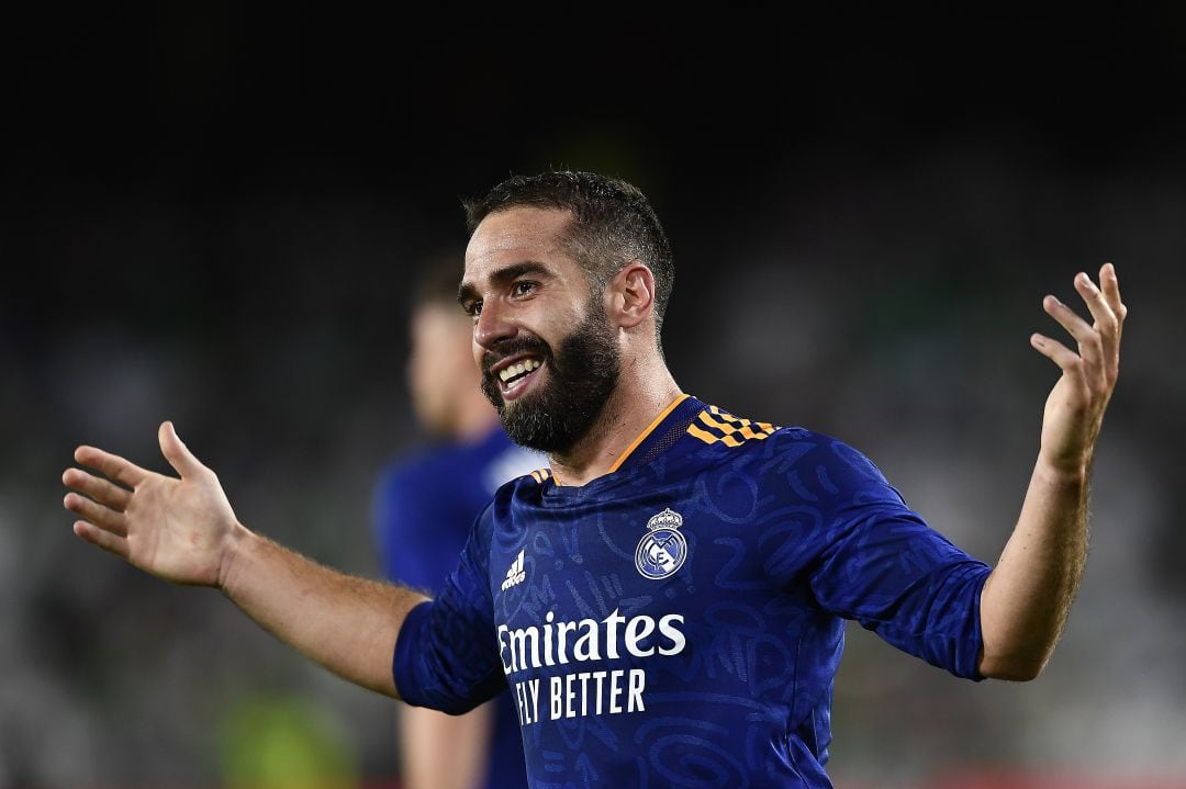 Dani Carvajal celebrando su gol contra el Betis