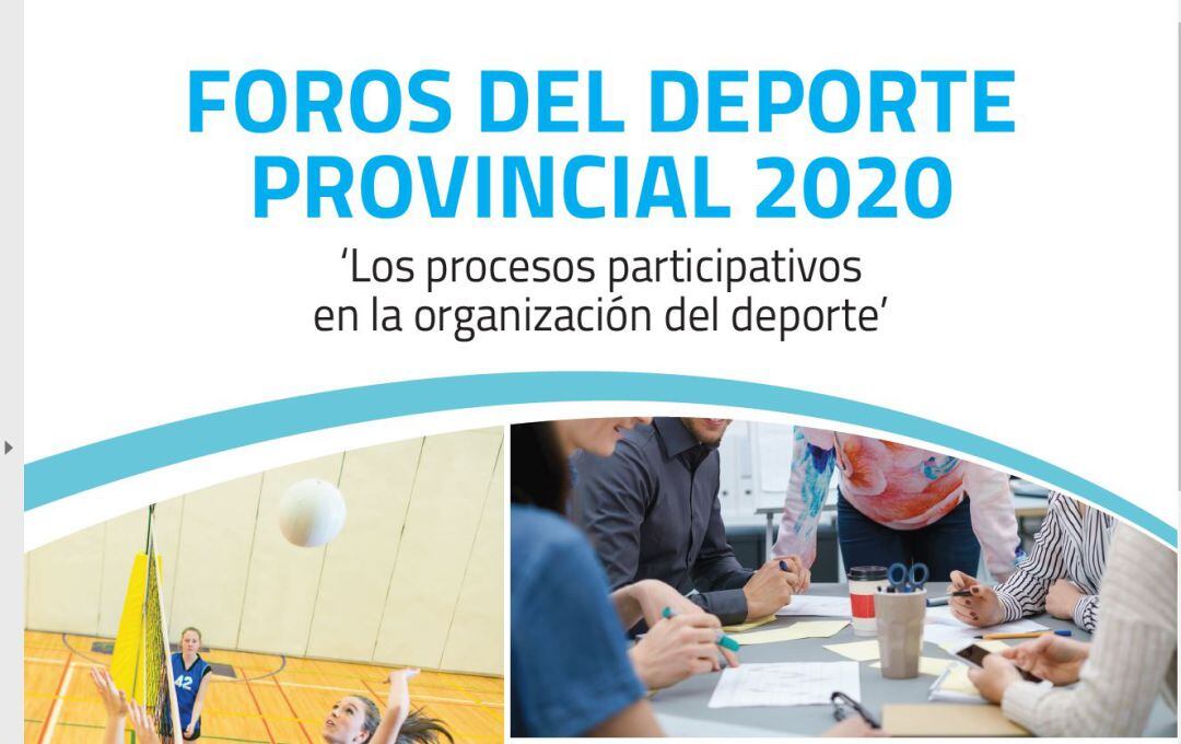 Cartel de las jornadas sobre deporte de la Diputación.