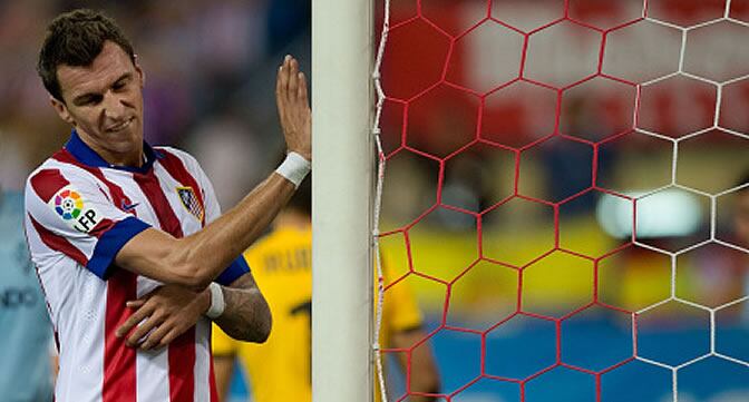 Mandzukic, durante un partido del Atlético de Madrid