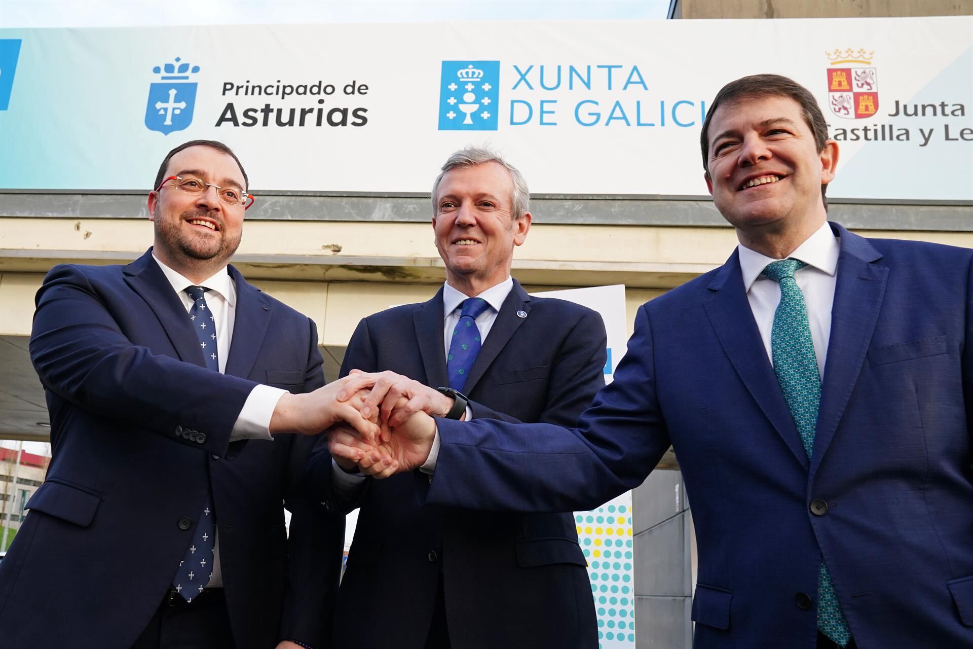 Cumbre de los presidentes de Asturias, Galicia y Castilla y León en Santiago de Compostela por el impulso del Corredor Atlántico Noroeste