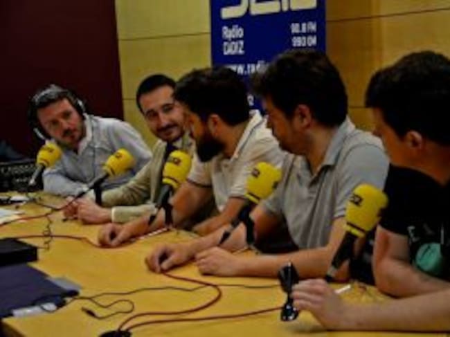 Pedro Espinosa, Fernando López Gil, Jorge Galindo, Javier León, Javier Coronilla en el programa especial Hoy por Hoy desde San Fernando